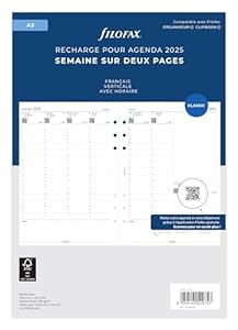 Filofax A5 1 Woche/2 Seiten Vertikal 2025