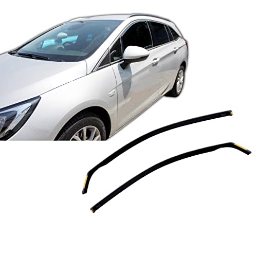 J&J AUTOMOTIVE | Heko Deflecteurs d'air Déflecteurs de Vent Compatible avec Astra K 5P. Berlina 2015-2021, Ensemble 2 pcs, Aérodynamique