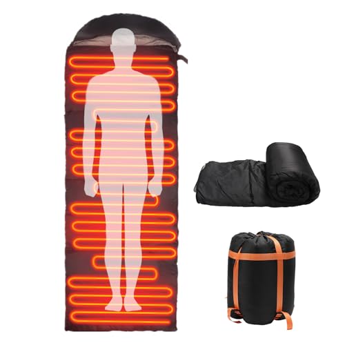 Bolsa de dormir térmica para adultos, camping para clima frío, 95–149°F para 4 estaciones miniatura 1