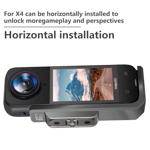 Higatful Horizontal Action Mount for Insta360 X4, 90 Degree Aluminum Vertical Bracket Adapter Elbow Adapter for Insta 360 X4 - Image 4