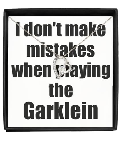 I Don't Make Mistakes When Playing The Garklein Necklace Pendant Hilarious Musician Quote Funny Gift Jewelry With Chain Message Card Box Crystal Heart