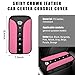 Yourkar Bling Crown Car Center Console Mats, Anti-Slip and Waterproof Crystal Car Armrest Pad Protector, Universal Rustproof Armrest Decor Cushion for Cars & SUVs, Car Accessories (Pink)