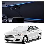 Sunshade for Car Windshield,Foldable Windshield Cover Sun Shade Keeps Car Cool,Universal Car Accessories Titanium Silver Sun Blocker for Car Windshield Fits Car Truck SUV (M: 55.12 * 27.6 inch)