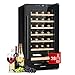 Produktbild Klarstein Weinkühlschrank, Getränkekühlschrank Schmal, 1 Zone Kühlschrank mit Glastür, Getränkekühlschränke Freistehend, Weinkühlschrank Klein, Weinkühlschränke mit UV-Schutz, 4-18°C, 28 Flaschen