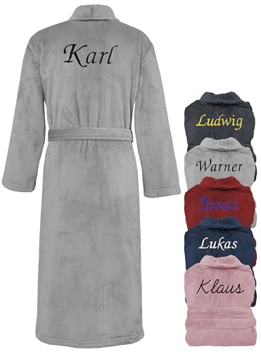 KDO MAGIC - Bademantel personalisiert herren - Morgenmantel mit einer...