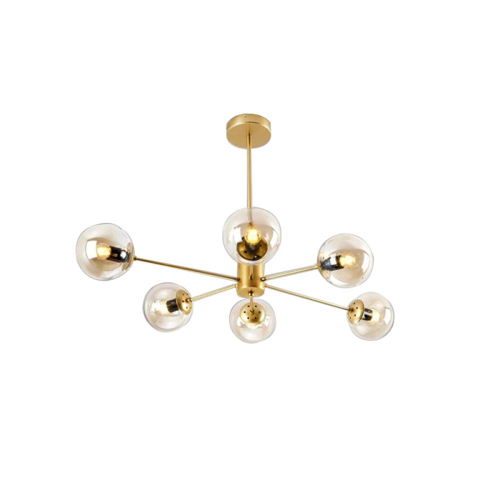 SXECAEPS Pendant Lamps Post-Modern Chandelier Beans Molecular Light Nordic Creative Hanging Lamp For Living Room Bedroom Restaurant Gold6-Warm