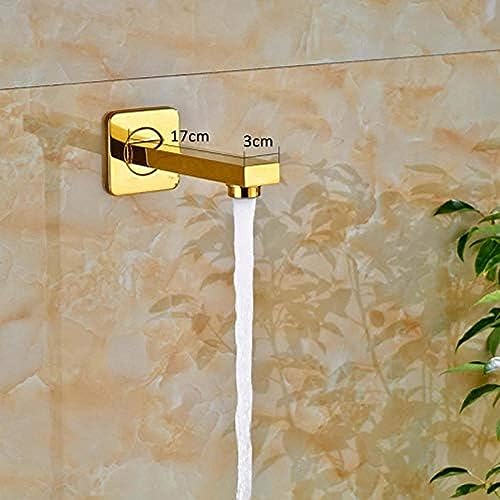 Ensemble de robinets de douche dissimulés doré avec bec de baignoire - 8