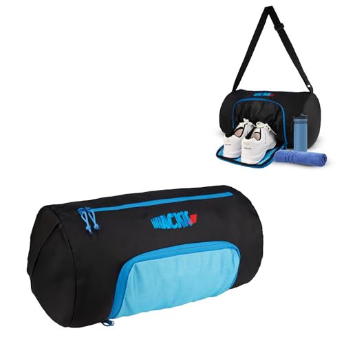 Image of Whackk Track Blue 31L |Gym Bags |Fitness Bag|Sports Duffle|Multipurpose Carry Bag |Travel Duffel Bag|Adjustable Strap|Air Ventilated Pocket for Shoes|Unisex|Lightweight|Sports Kit|Kitbag