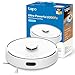 Tapo RV30 MAX White Robot Aspirador, con 5300Pa de succión, Navegación Láser LiDAR y Mapeo Inteligente, Limpieza 4 en 1, Control por Voz y App, sin Base de autovaciado, Blanco