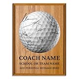Personalized Golf Coach Plaque – Custom Golf Coach Gift With Team Signatures – Golf Trophy And Award For Coach Appreciation – Best Coach Gift For Men And Women (Golf, 9' X 12')
