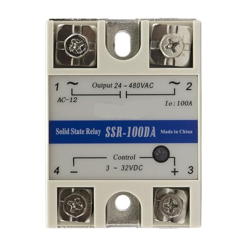 Relé de estado sólido monofásico 100A 480V SSR-100DA interruptor electrónico CC a CA industrial 2