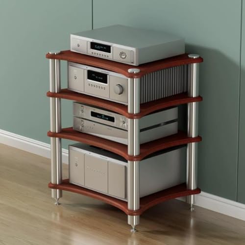 Moderner HiFi-Rack-Tower – Stilvoller Medien-Aufbewahrungsschrank für Verstärker, Heimkino-Systeme und Spielekonsolen, funktionaler Organizer für ultimative Heimunterhaltungseinrichtung