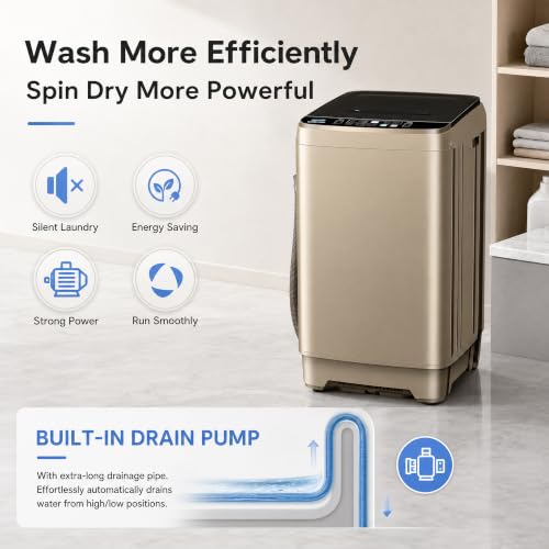 Image of Portable Washing Machine Full Automatic 17.7lbs Small Washing Machine