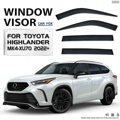 Déflecteurs de vent de qualité supérieure Toyota Highlander XU70 - 3