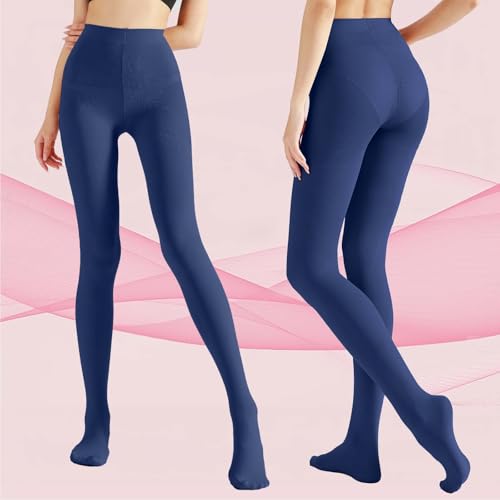 Image of Weziarer Women's Opaque Tights,70D Soft Solid Color Control Tights for Women,High Waist Womens Footed Pantyhose Multicolor