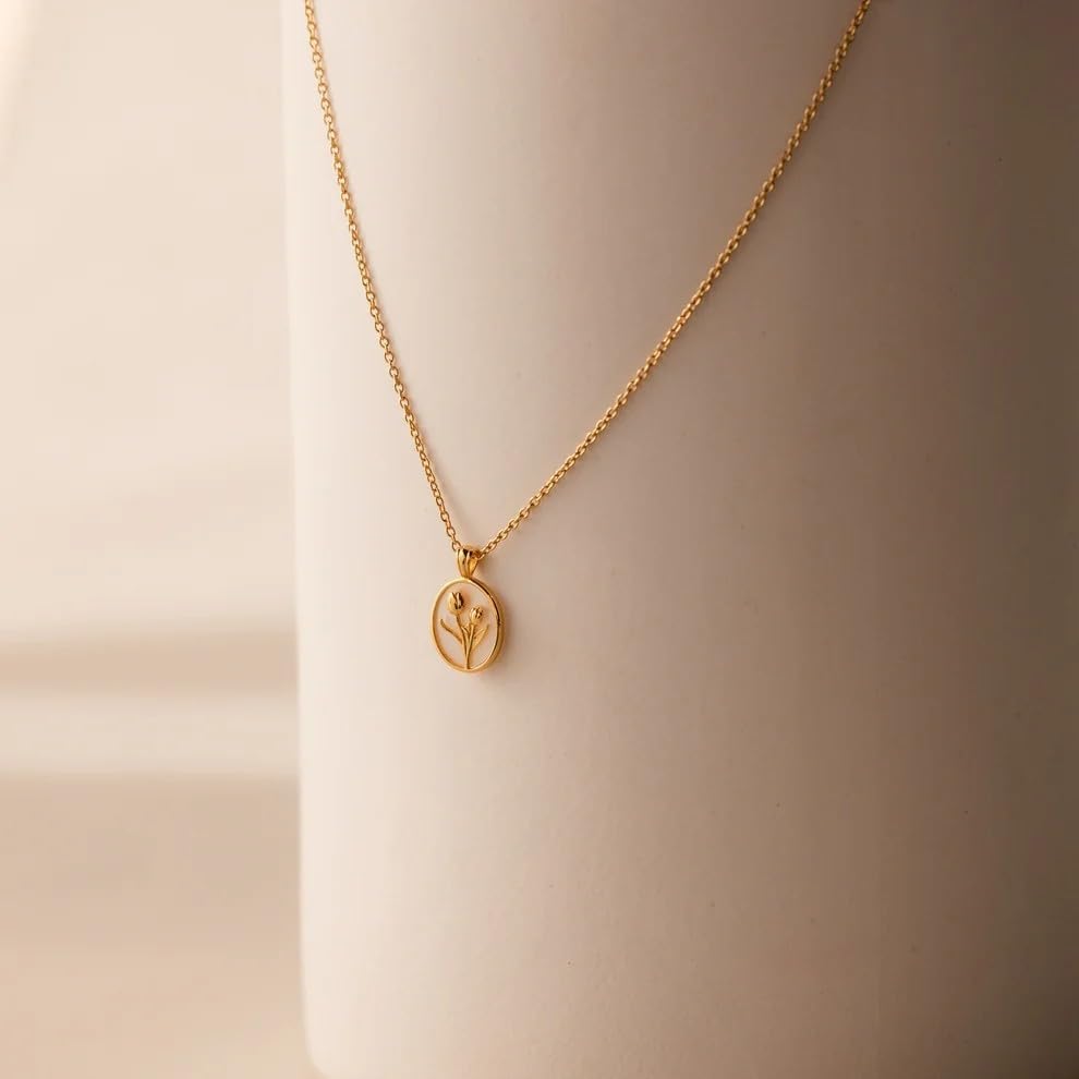Image of 18k Gold Plated Vintage Dainty Pink Gemstone Bow Pendant Necklace Women Court Style Oval Cut Zircon Necklace