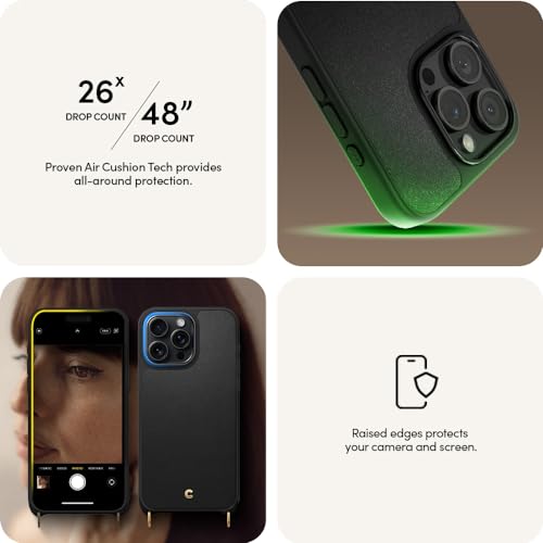 CYRILL Capa feminina clássica Charm Mag compatível com iPhone 15 Pro (2023), capa transversal de cou