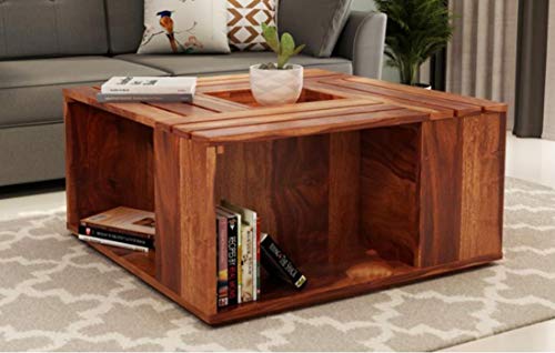 Image of Wooden Center Table for Living Room | Coffee Table for Home Wooden Coffee Table for Living Room and Office | Tea Table | Sofa Set Center Table in HoneyFinish