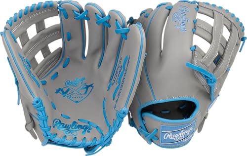 Rawlings | NXT Series Baseball Glove | 12.25' | Right Hand Throw | Grey/Columbia Blue