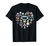 Types Of Shark Identification Shark Faces Tee Marine Biology T-Shirt