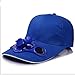 QOHNK Verano Hombres Mujeres Deporte Al Aire Libre Protección Solar Gorra De Béisbol Gorra con Energía Solar Ventilador De Enfriamiento Casual Gorra De Visera