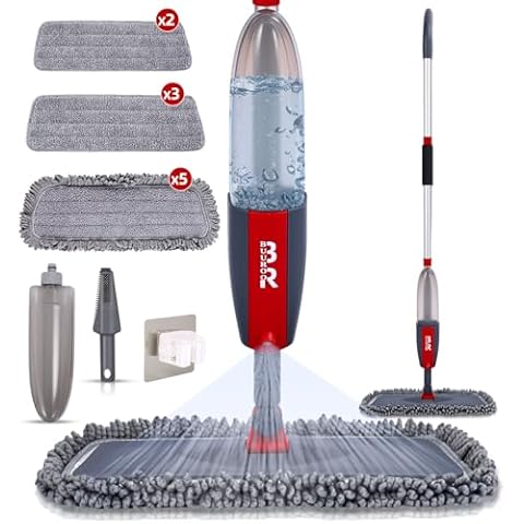 Spray Mop for Floor Cleaning Microfiber Spray Mop Pads Replacement Heads for Floor Cleaning Mops Wet Dry Flat Replacement Washable Reusable Refills Cover