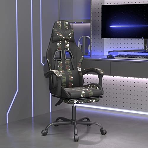 Chaise de gaming contre le mal de dos avec soutien lombaire et repose-pieds pour bureau
