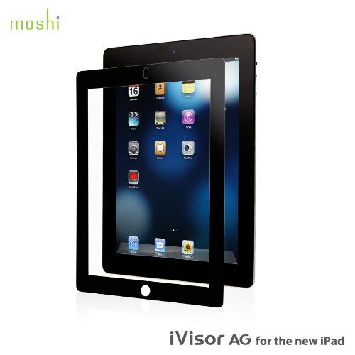 Moshi iVisor Screen Protector AG Anti-Glare/Matte for The New iPad / iPad 2 3 - Black (Newest Model)