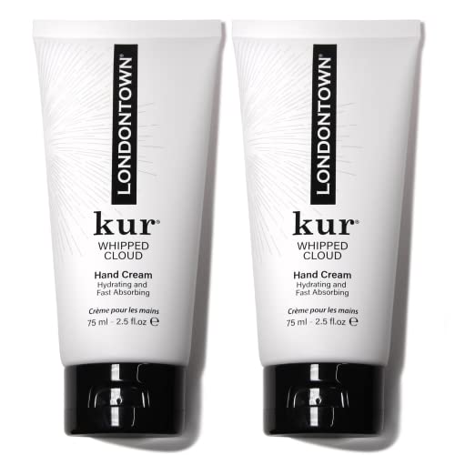 LONDONTOWN kur Whipped Cloud Hydrating, Moisturizing & Fast Absorbing Hand Cream, Vegan & Cruelty Free - 2.5fl oz, 2 Pack