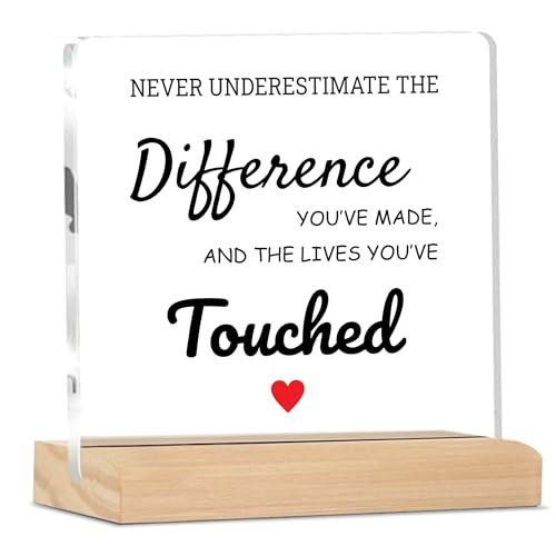 Image of Giftplease Mentor Plaque with Wooden Stand Personalized Gift for Mentor, Coach, Teacher, Appreciation Keepsake, Clear Desk Decor, Inspirational Thank You Gift, Office Table Display MP 79
