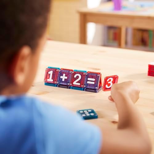 MAGNA-TILES microMAGS Learn Numbers 56-Piece Magnetic Construction Set, The Original Magnetic Building Brand - 3