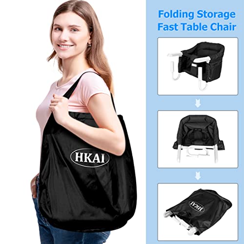 Hkai Portable High Chair, Fast Table Chair, Baby High Chair, Travel High Chairs For Babies, Clip On Most Tables, Restaurants, Hook On High Chair For Travel And Home, Black #TOP3