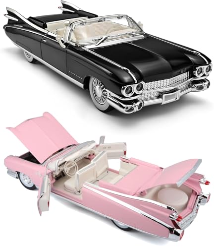 Image of Magicwand 1:24 Scale Die-Cast 1959 Cadilllac Elldorado Biarritz【Box Packed】 with 4 Openable Doors,Pull Back Action,Lights,Music & Working Steering【Random Color】【Pack of 1】
