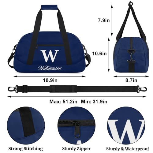 Kids Duffle Bag Personalized Gym Bag Overnight Bags, Ideal for Travel and Sports, Suitable for Men Women for Gym, Dance, Yoga, Durable Waterproof Sport Overnight Handbags Blue3
