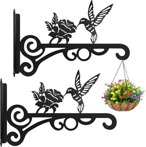 2-Pack 10 Inch Aesthetic Plant Hangers Outdoor – Metal Hanging Pl...