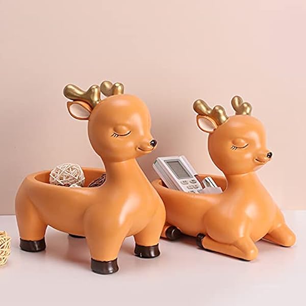 Creatieve Herten Sculptuur Sleutel Opbergvak Sieraden Opslag Snoep Opslag Snack Opslag Desktop Diversen Container Opslag Van Kleine Voorwerpen Kantoor Aan Huis Decoratie Ornamenten,Style a