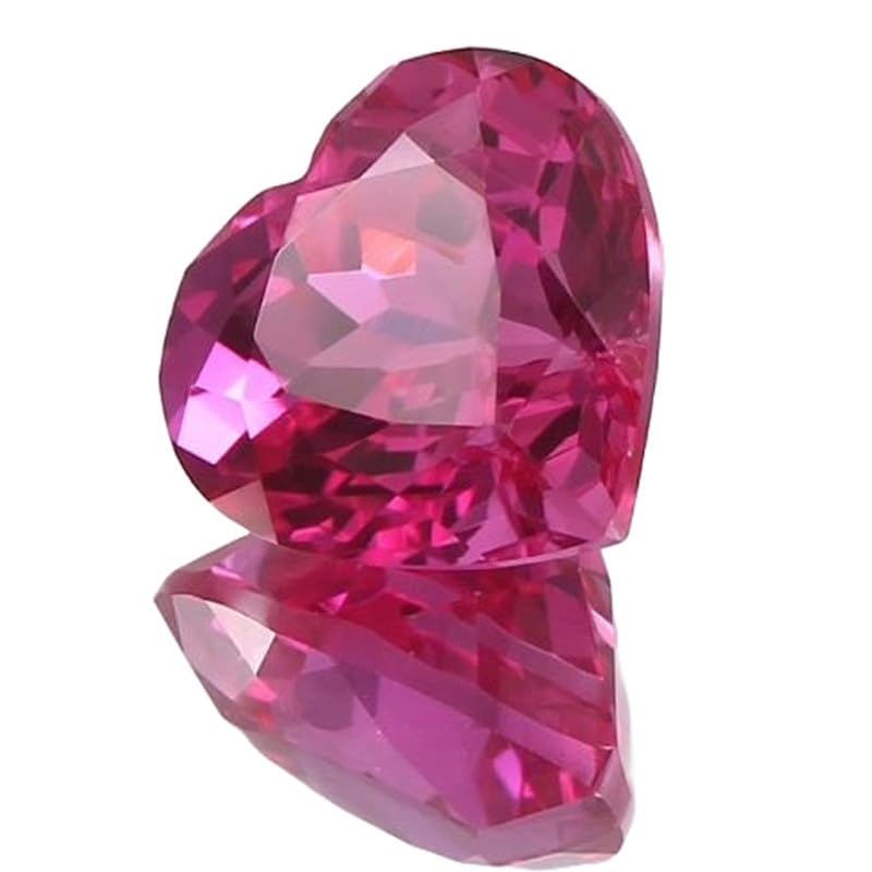Saphir rose en forme de cœur | Gemme naturelle pour sceller une promesse sur un collier unique