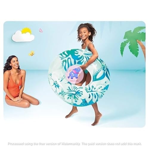 Image of Inflatable Swimming Rings for Adult| Printed Floater for Summer Fun|Circle Swim Tube for Pool Party, Lake, Beach| Swimmer Training Aid|Water Safety Float for Kids 9+ Pack of 1