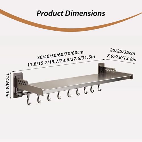 Estante de almacenamiento de cocina de pared sin taladros organizador de condimentos 5