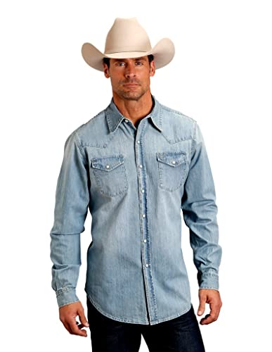 Long-Sleeved Denim Shirt