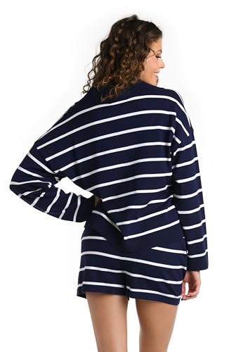 La Blanca womens Collared Sweater Cover Up2