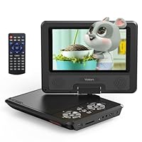 9,5\ Tragbarer DVD-Player für Kinder im Auto mit 7,5\ HD-Schwenkbildschirm, Stereo-Lautsprechern, 6 Stunden Akkulaufzeit, Sync-TV/USB/SD-Karte-Unterstützung [Kein Blu-ray Support]