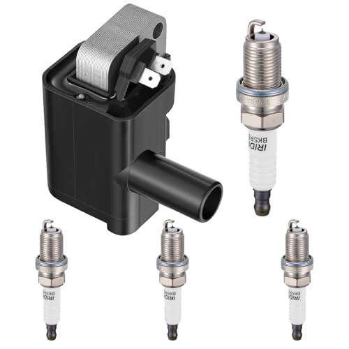Image of 1-Pack UF731 Ignition Coils & 4-Pack 7090 Spark Plugs Kit Compatible with Nissan Frontier 2001-2004 2.4L L4, Compatible with Nissan Sentra 1996-1999 1.6L L4 - Replaces 22433F4302 & more