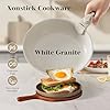 Sweetcrispy 12 pcs Pots and Pans Set, Nonstick Kitchen Induction Cookware Suit with Detachable Handle, Dishwasher Oven Safe, Milky White #3