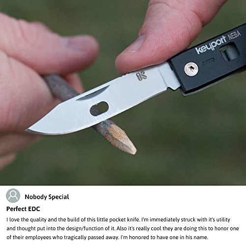 Keyport Neba Knife - Keychain Knife With Removable Pocket Clip | Small Edc Utility Knife For Men & Women | Premium Keychain Pocket Knife | Folding Multitool Knife For Pivot Key Organizer #TOP2