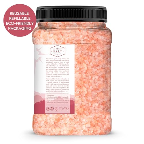 KP-CRS-2.5-JAR-S La Salt Co Kashmir 2.5 Lbs Pink Himalayan Salt Jar thumb #3