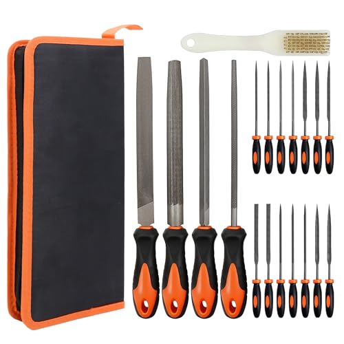 20Pcs Hand Metal File Set, T12 Carbon Steel Files