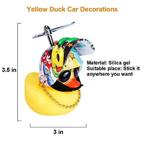 image for wonuu Rubber Duck Car Ornaments Yellow Duck Car Dashboard Decorations 