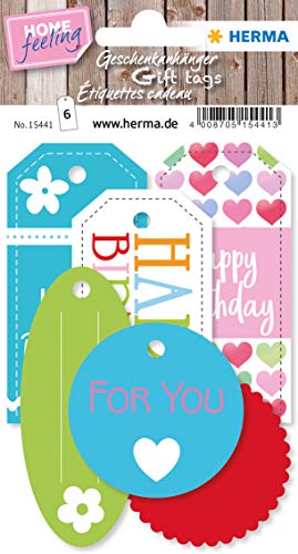 Preisvergleich Produktbild Geschenkanhänger 6ST Happy Birthday