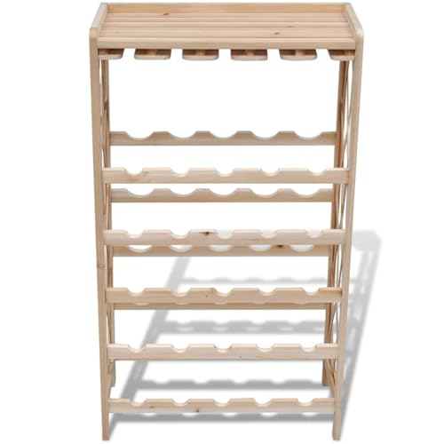 Soporte para 25 Botellas de Madera Maciza miniatura 3